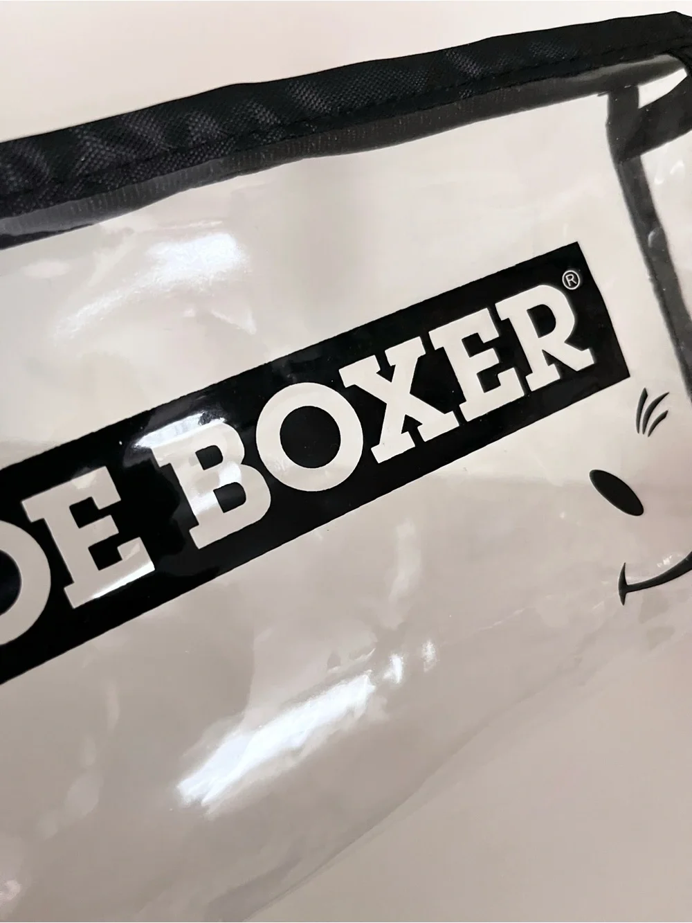 Joe boxer clear zippy pouch